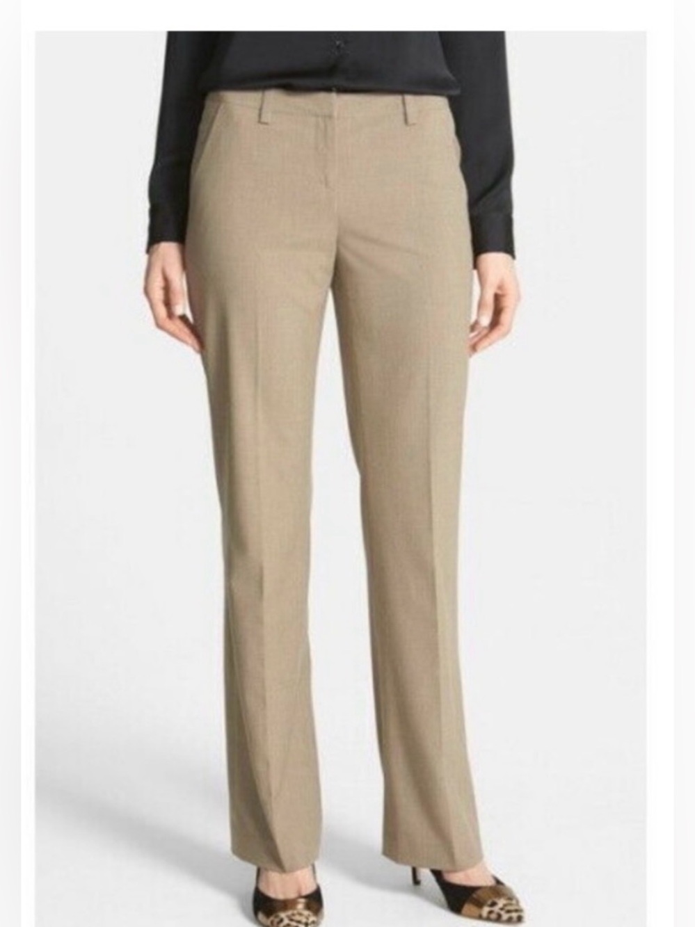 Halogen Womens ‘Taylor Fit’ Khaki Dress Pants- size 8